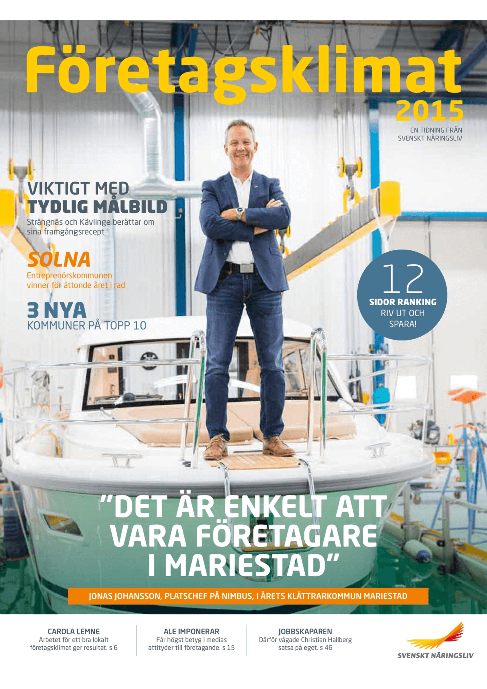 Lokalt företagsklimat ranking 2015