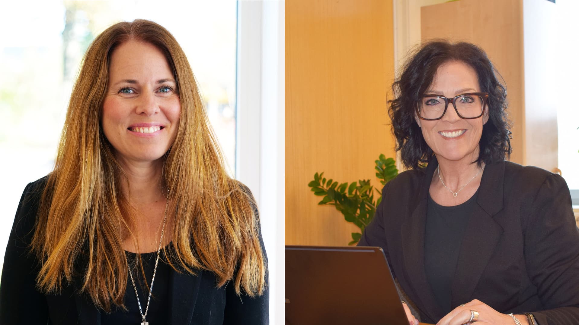 Kommunstyrelsens ordförande Caroline Elfors och Kommunchef Åse Friberg i Lekebergs kommun