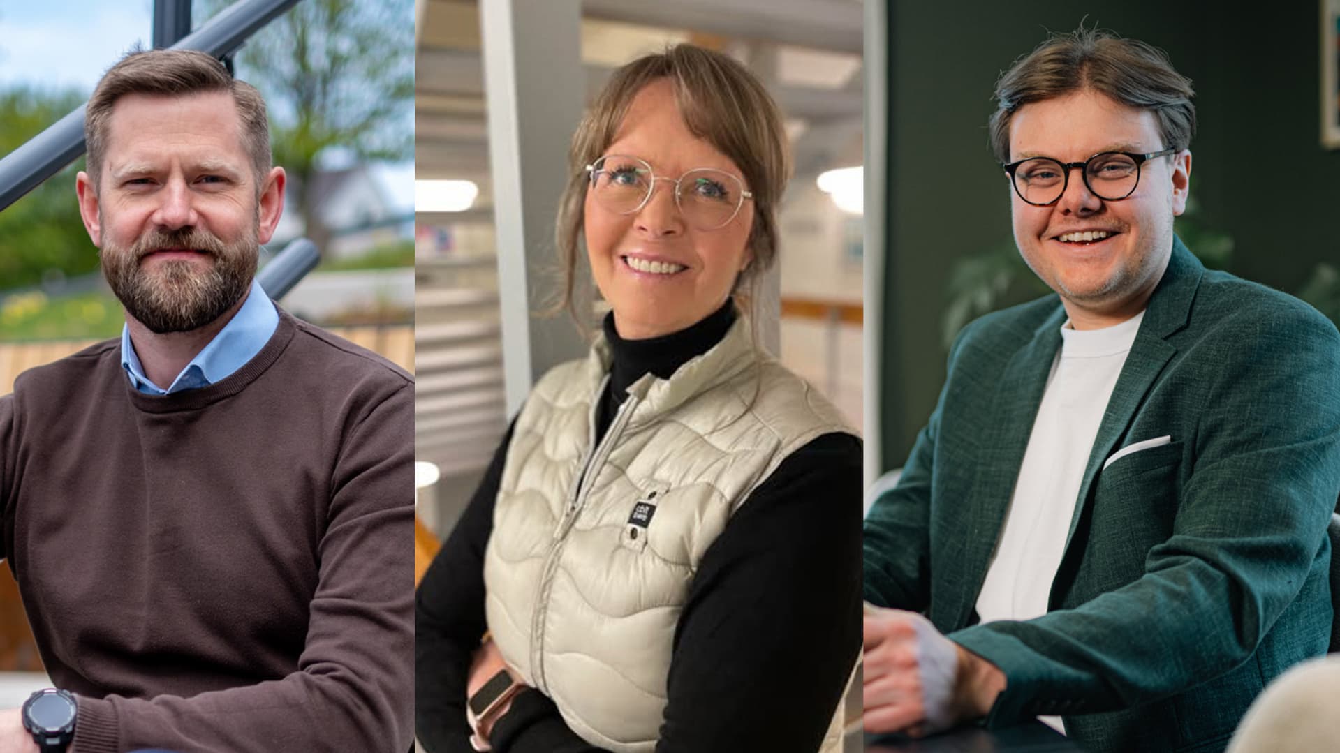 Mark Henriksson, KSO, Marianne Henriksson, näringslivschef i Motala kommun och Oliver Atterflod, VD på Reklam & Co