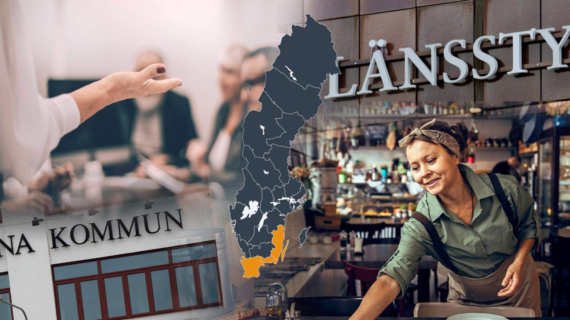 Bildkollage:Bildkollage: Möten kommun och Länsstyrelsen samt företagare